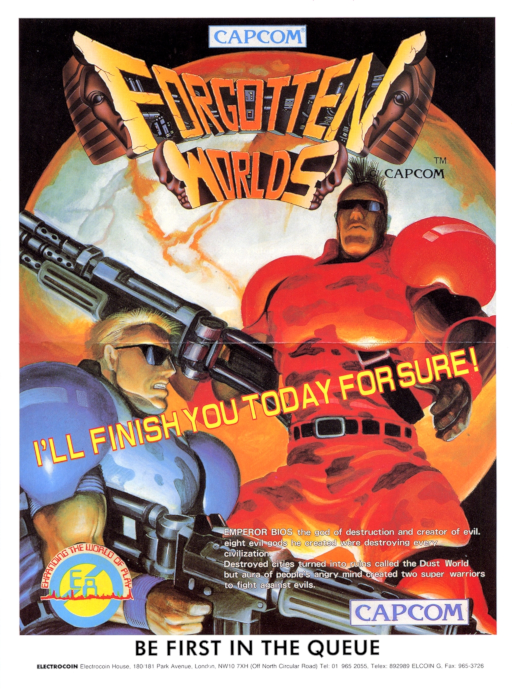 Forgotten Worlds (World, newer) Arcade Game Cover
